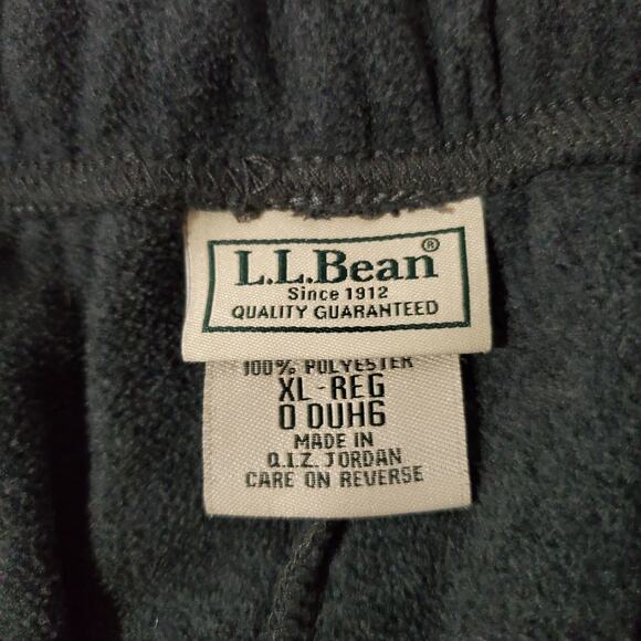 L.L. Bean Mens Fleece Gray Base Layer Pants Size XL Pull On Lounge Ski Casual - Picture 8 of 11